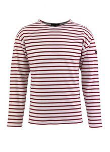 Armor lux AM120 - Loctudy Long-Sleeved Breton Shirt Blanc/Braise