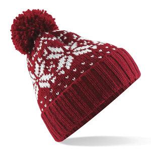 Beechfield BF456 - Fair Isle Snowstar Beanie Classic Red/White