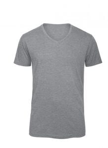 B&C BC057 - TM057 V Tri-Blend Men Heather Light Grey