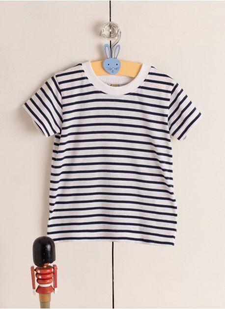 Larkwood LW027 - Kids Striped Crew Neck Tee Shirt