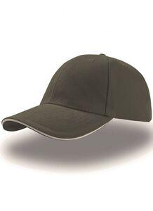 Atlantis AT003 - 6-panel sandwich cap Olive/Natural