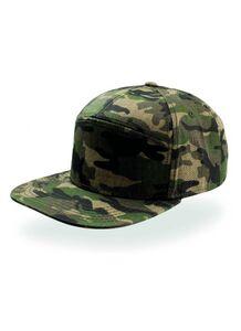 Atlantis AT055 - 7-panel cap with flat visor Camouflage Kaki