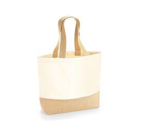 Westford mill WM451 - Jute Base Canvas Tote Natural