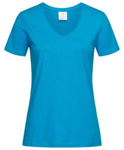 Stedman STE2700 - T-shirt V-Neck Classic-T SS for women Stedman Ocean Blue