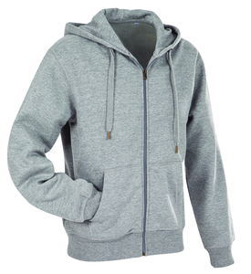 Stedman STE5610 - Sweater Hooded Zip Active for him Grey Heather