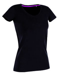 Stedman STE9710 - V-neck T-shirt for women Stedman - CLAIRE Black Opal