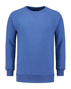 Lemon & Soda LEM3229 - Heavy Sweater Raglan Crewneck for him Royal Blue Heather