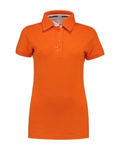 Lemon & Soda LEM3560 - Polo Contrast Cot/Elast SS for her Orange/WH