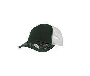 Atlantis AT180 - Cotton Canvas Rapper Cap Bottle Green/ White