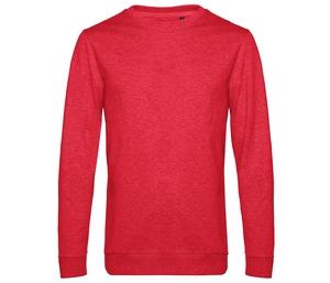 B&C BCU01W - Round Neck Sweatshirt # Heather Red