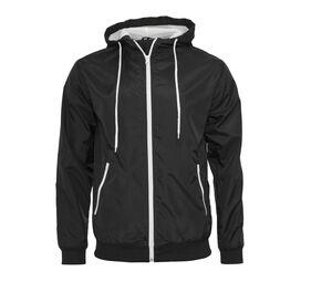 Build Your Brand BY016 - Windbreaker Black / White