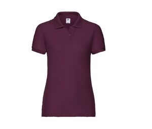 Fruit of the Loom SC281 - Women's piqué polo shirt Burgundy