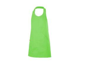 VELILLA V4212 - Short buttoned bib apron Lime