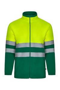 Velilla 301503 - HV TWO-TONE FLEECE JACKET GREEN/HI-VIS YELLOW