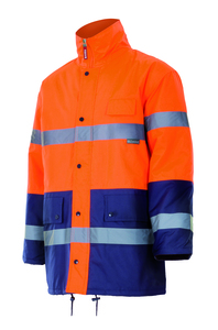 Velilla 166 - HV TWO-TONE PARKA MARINE BLUE/HI-VIS ORANGE