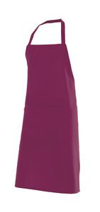 Velilla 404204 - 100% POLYESTER BIB APRON Maroon