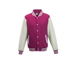 AWDIS JH043J - Children's Baseball Sweatshirt Hot Pink / White