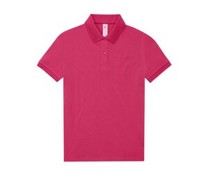 B&C BCW461 - Short-sleeved high density fine piqué polo shirt Meta Fuchsia