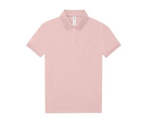 B&C BCW461 - Short-sleeved high density fine piqué polo shirt Blush Pink